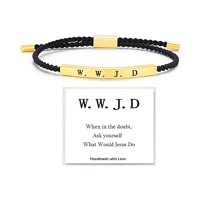 304 Stainless Steel Tube Bead Braided Bead Bracelets FS-WGDF774-06-1