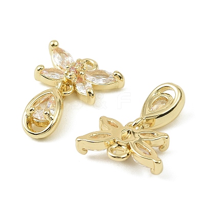 Brass Micro Pave Cubic Zirconia Pendants LS-KK-C107-18A-G-1