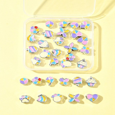 33Pcs 11 Styles CCB Plastic Large Hole Beads DIY-FS0006-72-1