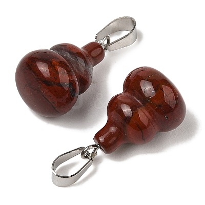 Natural Red Rainbow Jasper Pendants G-B127-03P-15-1
