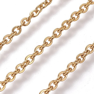 3.28 Feet 304 Stainless Steel Cable Chains X-CHS-E018-10G-1