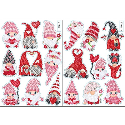 DIY Diamond Painting Sticker Kits DIAM-PW0003-036E-1