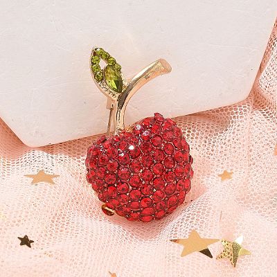 Apple Alloy Brooches JEWB-Q004-05KCG-1