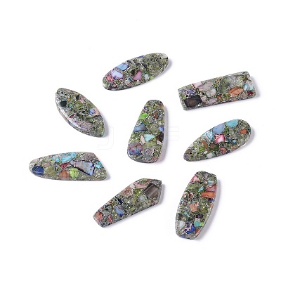 Assembled Imperial Jasper and Fluorite Pendants G-L501-17A-1