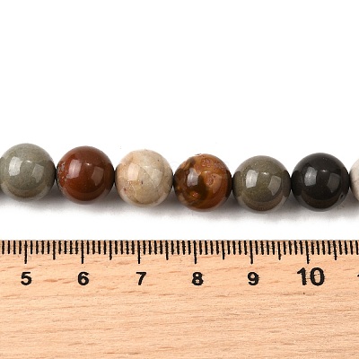 Natural Picture Jasper Beads Strands G-S390-07-10mm-1