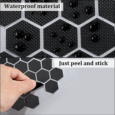8Pcs 2 Styles PEVA Rubber Anti-Slip Hexagonal Phone Grip Tape Stickers for Phones AJEW-SP0002-64B-02-1