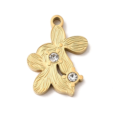 304 Stainless Steel Pendants STAS-K297-02F-G-1