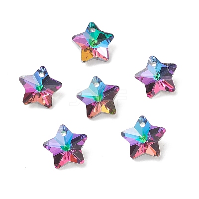 Electroplate Glass Charms GLAA-H104-A06-1