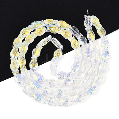 Transparency Electroplate Glass Beads Strands GLAA-T023-40A-01-1