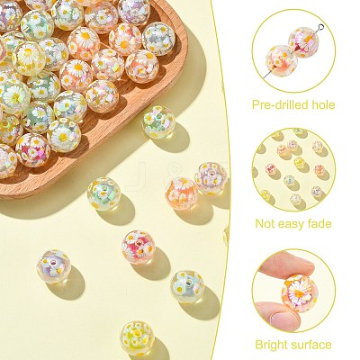 Plating Transparent Acrylic Beads TACR-CJC0001-12-1