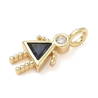 Brass Micro Pave Cubic Zirconia Pendants ZIRC-I356-17G-B03-1