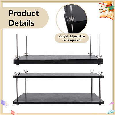 Rectangle Bamboo Portable Book Press Bookbinding Tool DIY-WH0496-97D-04-1