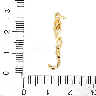 Brass Micro Pave Cubic Zirconia Enamel Pendants KK-D354-06G-B-1