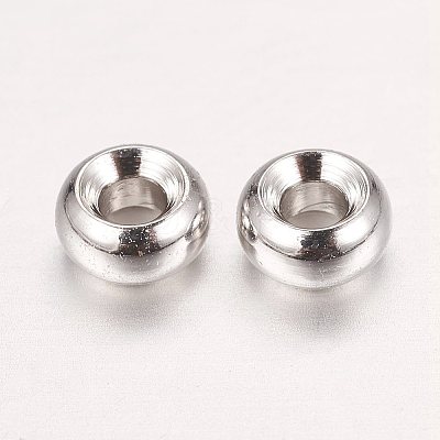 Real Platinum Plated Brass Spacer Beads X-KK-E702-34P-NF-1