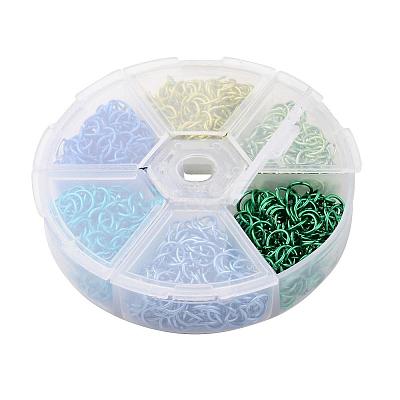 6 Colors Aluminum Wire Open Jump Rings ALUM-JP0001-01A-1