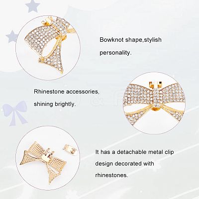 Alloy Rhinestone Shoe Decorations DIY-FG0003-79G-1