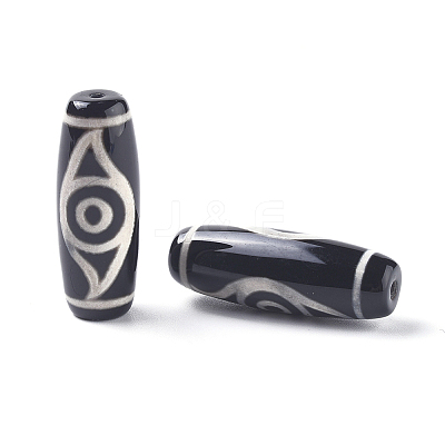 Tibetan Style 2-Eye dZi Beads TDZI-D008-04-1