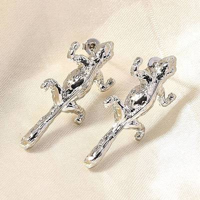 Brass Stud Earrings EJEW-B118-02P-1
