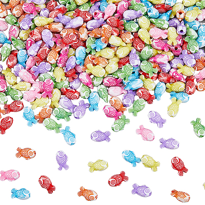 3Bags Opaque Acrylic Beads SACR-DC0001-09-1