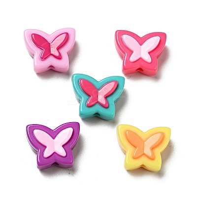 Two Tone Opaque Acrylic Beads SACR-K003-05-1