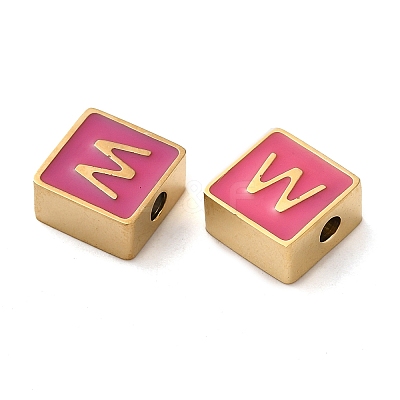 304 Stainless Steel Enamel Beads STAS-L022-293G-W-1