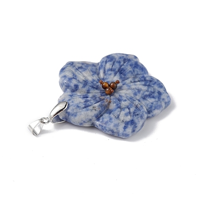 Natural Blue Spot Jasper Big Pendants G-B040-01P-08-1