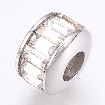 304 Stainless Steel European Beads STAS-O097-122P-1