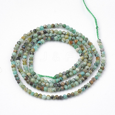 Natural African Turquoise(Jasper) Beads Strands X-G-T064-18-3mm-1