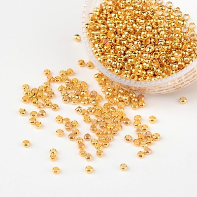 Brass Crimp End Beads X-E002-G-1