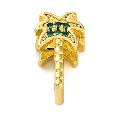Rack Plating Brass Micro Pave Cubic Zirconia European Beads KK-Z081-05-1