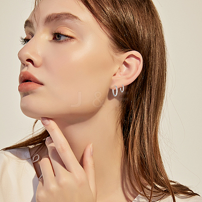 5 Pair 5 Styles Brass Hoop Earrings EJEW-BBC0001-90-1