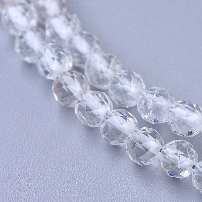 Natural White Topaz Beaded Necklaces NJEW-K114-A-A09-1