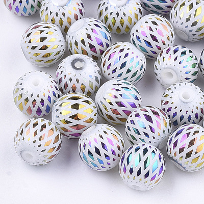 Electroplate Glass Beads X-EGLA-S178-07E-1