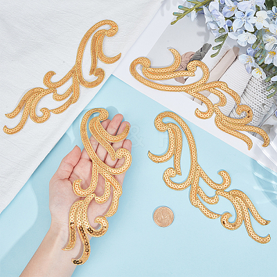 5Pairs Embroidery Thread Clothing Patches PATC-GF0001-96B-1