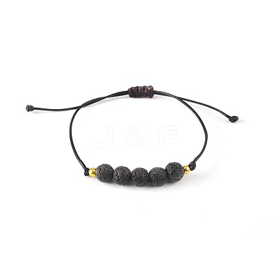 Bohemian Adjustable Handmade Dyed Natuarl Lava Rock Braided Bead Bracelets for Women RX0209-2-1