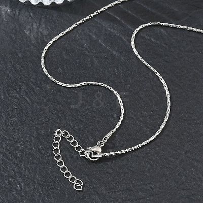 1.2MM 304 Stainless Steel Boston Link Chain Necklaces NJEW-D328-01P-01-1