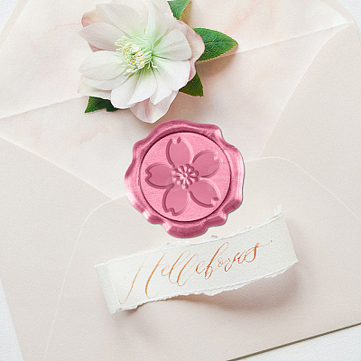 50Pcs Adhesive Wax Seal Stickers DIY-CA0006-16E-1