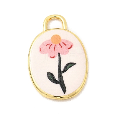 Printed Brass Pendants KK-K274-07G-1