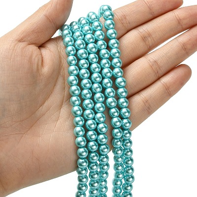 Eco-Friendly Grade A Glass Pearl Beads HY-J002-6mm-HX008-1