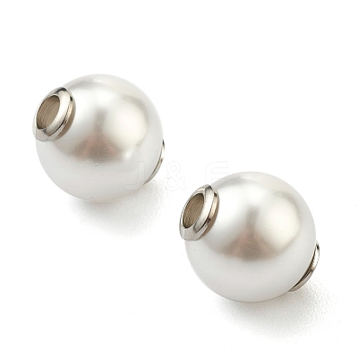 Plastic Imitation Pearl Beads STAS-Z009-01A-P-1