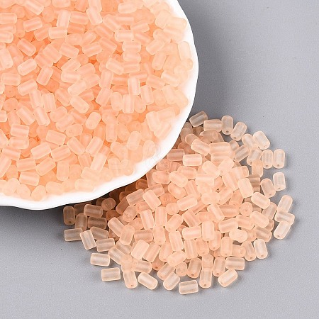 FGB Frosted Transparent Glass Seed Beads SEED-N013-05A-03-1