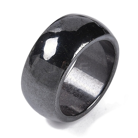 Magnetic Synthetic Hematite Finger Ring RJEW-A047-02D-1