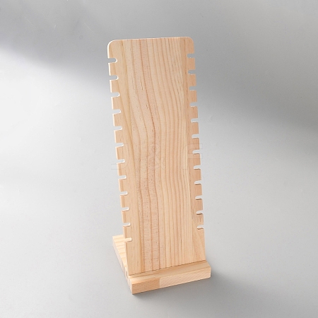 12-Slot Wood Necklaces Organizer Display Stands NDIS-WH20003-02-1