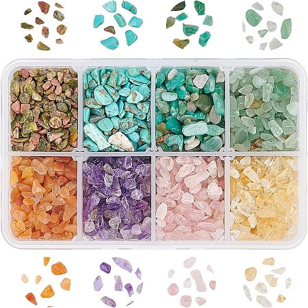 Olycraft Natural & Synthetic Mixed Gemston Chip Beads G-OC0001-57-1