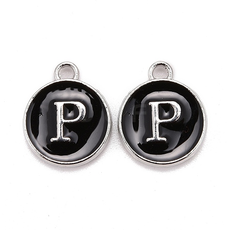 Platinum Plated Alloy Charms LS-ENAM-S118-02P-P-1