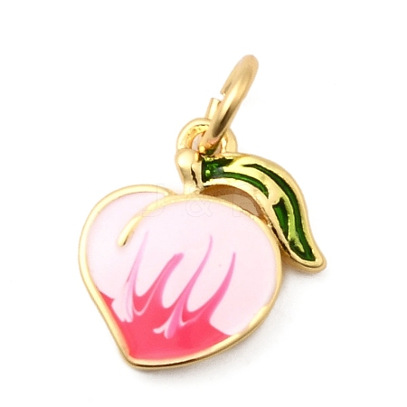 Brass Enamel Charms KK-A268-30G-02-1