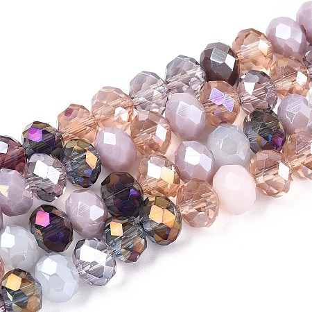 Electroplate Glass Beads Strands EGLA-N022-02A-A02-1