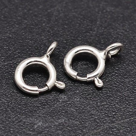 925 Sterling Silver Spring Ring Clasps STER-F014-06G-1