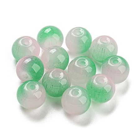 Two Tone Spray Painting Glass Beads GLAA-L046-03I-1
