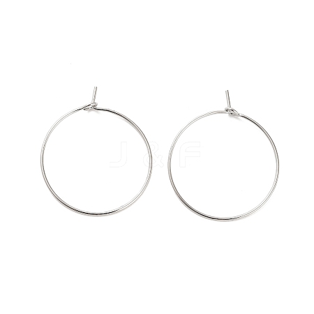 Brass Hoop Earring Findings KK-R112-038C-1